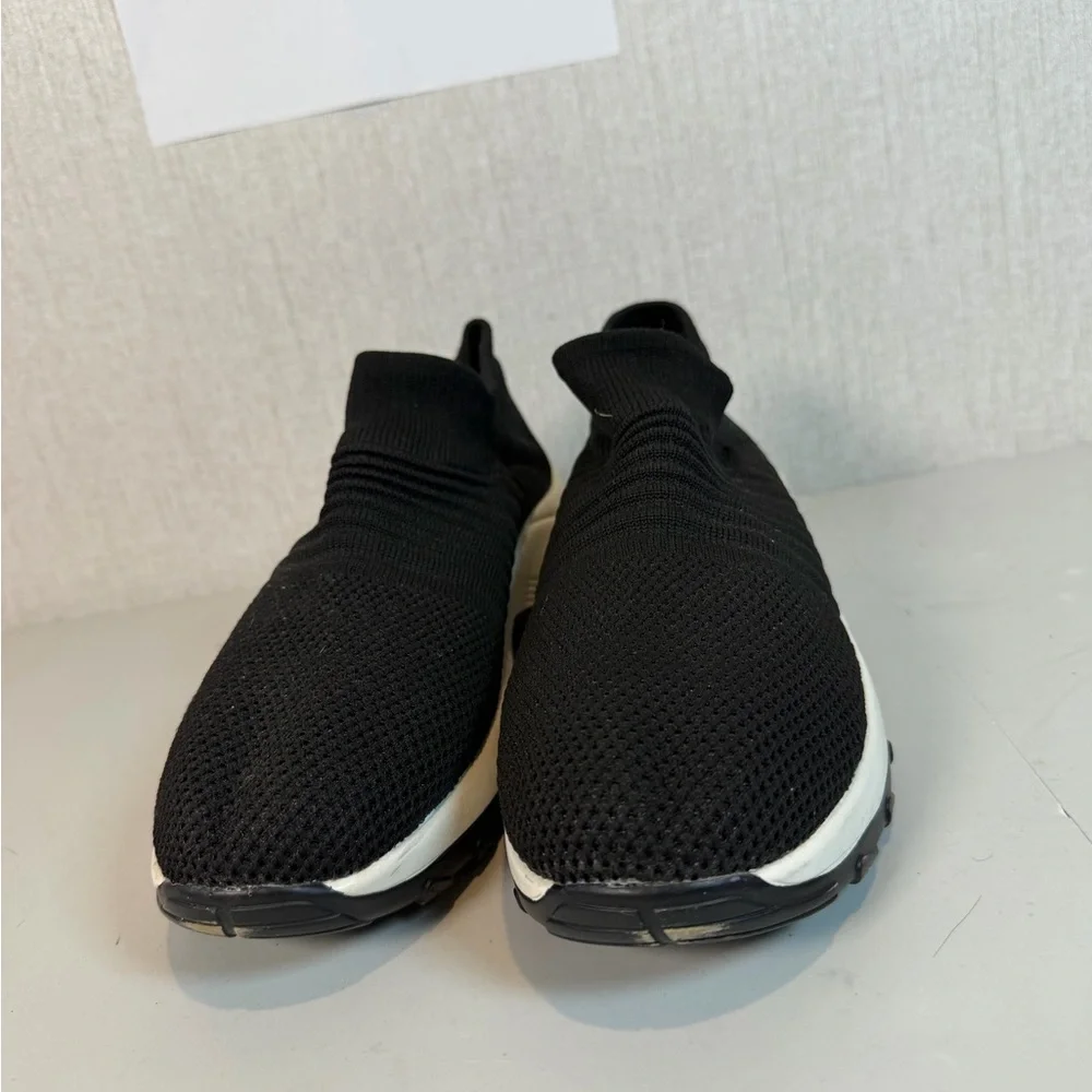 Womens Fashion Comfort Sneaker Black Knit Walk Shoes Size 9 M Slip On‎